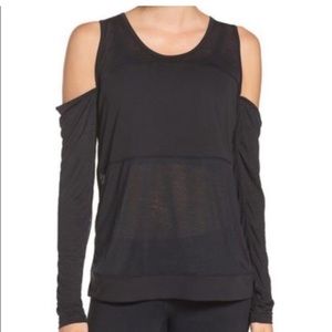 Zella Stillness Cold Shoulder Active Top